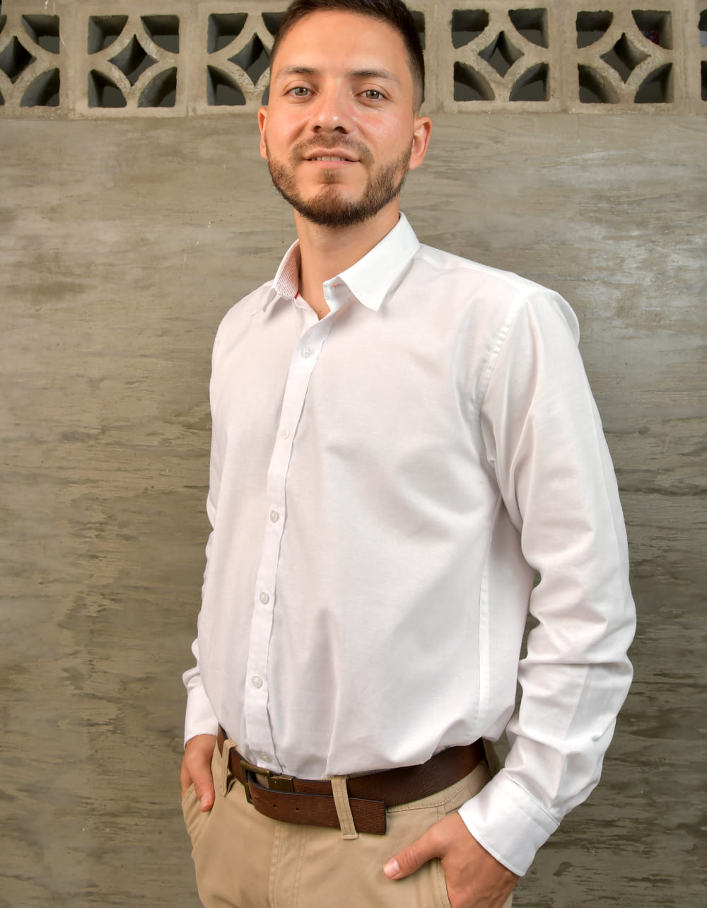 Camisa Oxford Manga Larga Blanca Moldería Clásica – Louis Barton