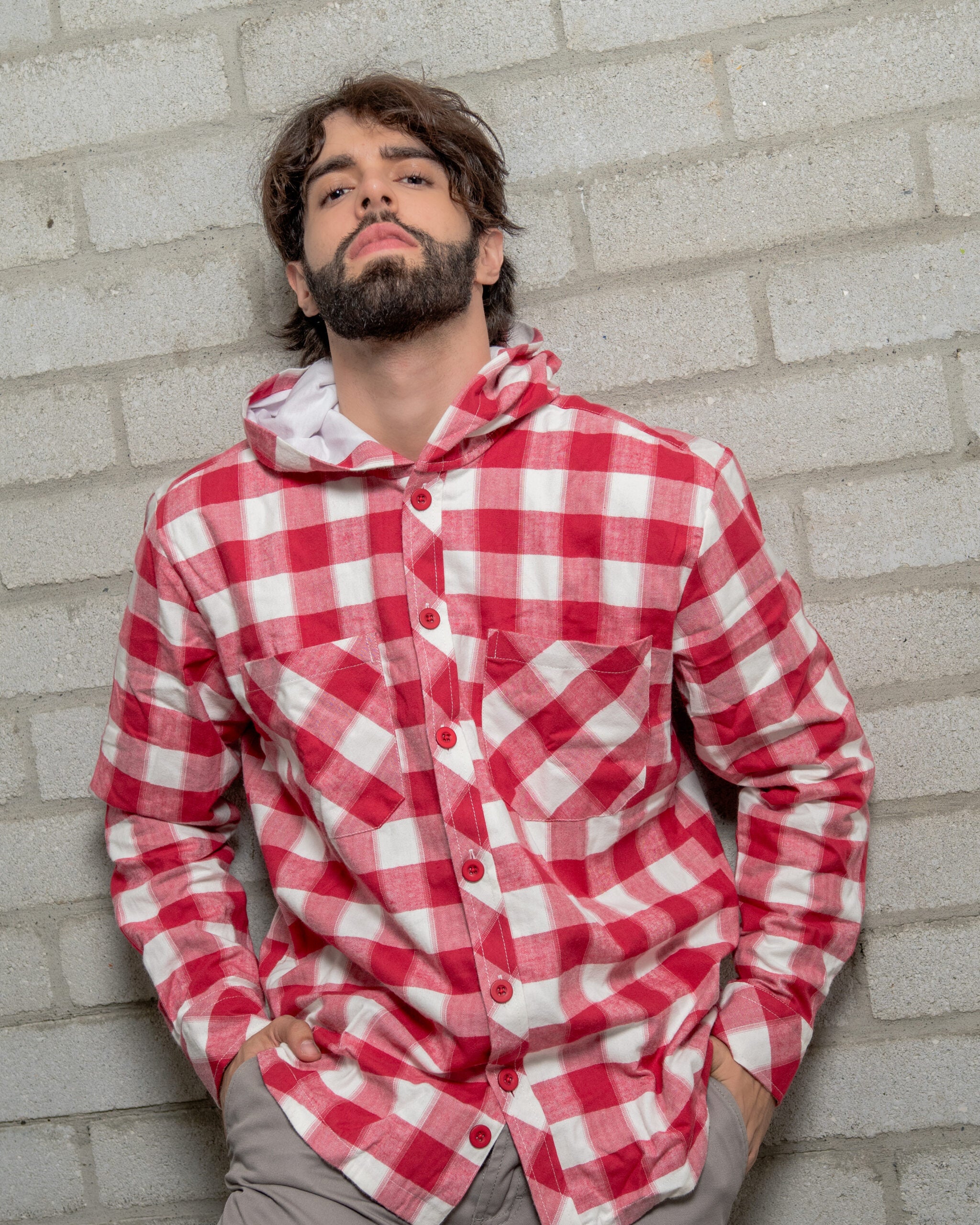 Chaqueta Cuadros Rojos Y Blancos – Louis Barton