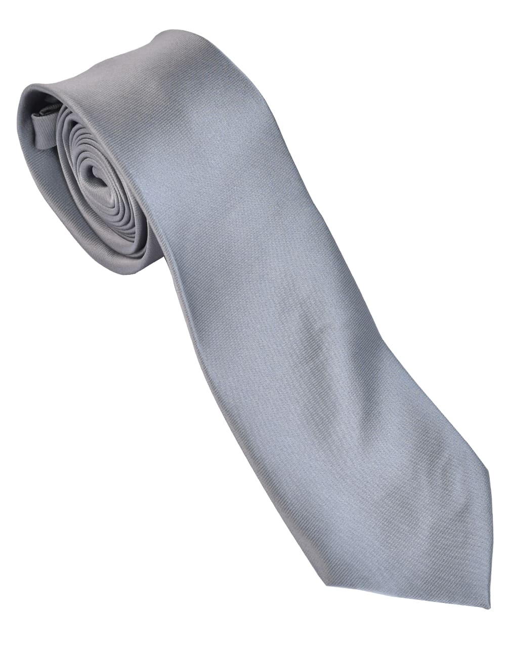 Corbata Semipitillo En Poliester Color Gris Medio