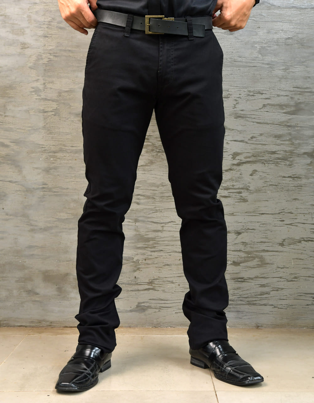 Pantalón Informal Stretch Color Negro