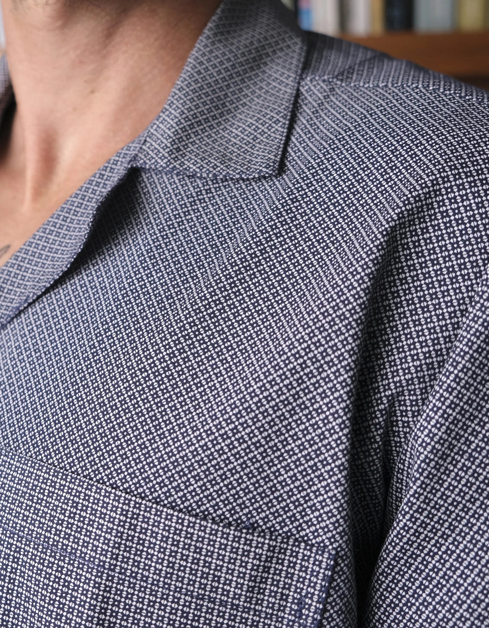 Pijama Manga Corta Gris Estampado Geométrico