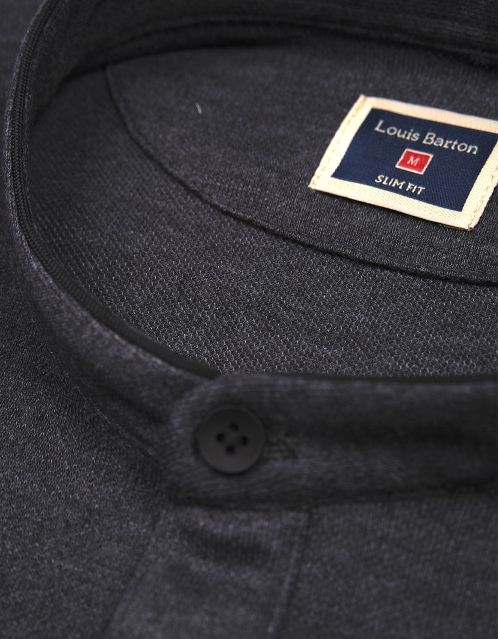 Camiseta Polo Solo Fondo Color Gris Oscuro Cuello Neru
