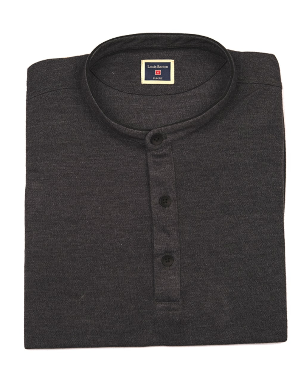 Camiseta Polo Solo Fondo Color Gris Oscuro Cuello Neru
