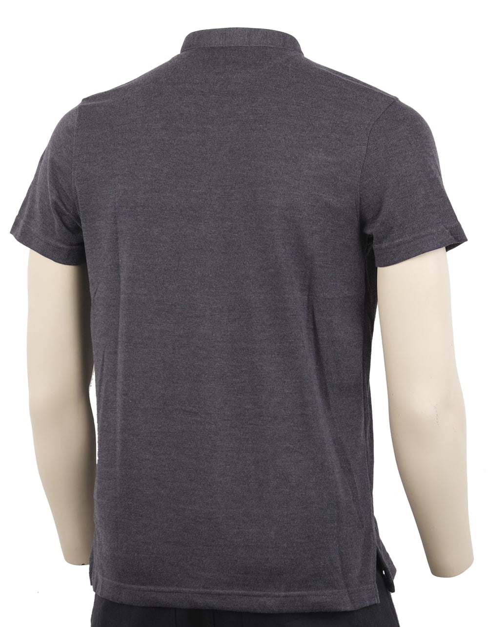 Camiseta Polo Solo Fondo Color Gris Oscuro Cuello Neru
