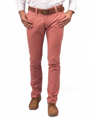Pantalón Informal Stretch Color Coral