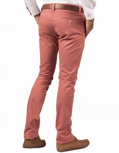 Pantalón Informal Stretch Color Coral