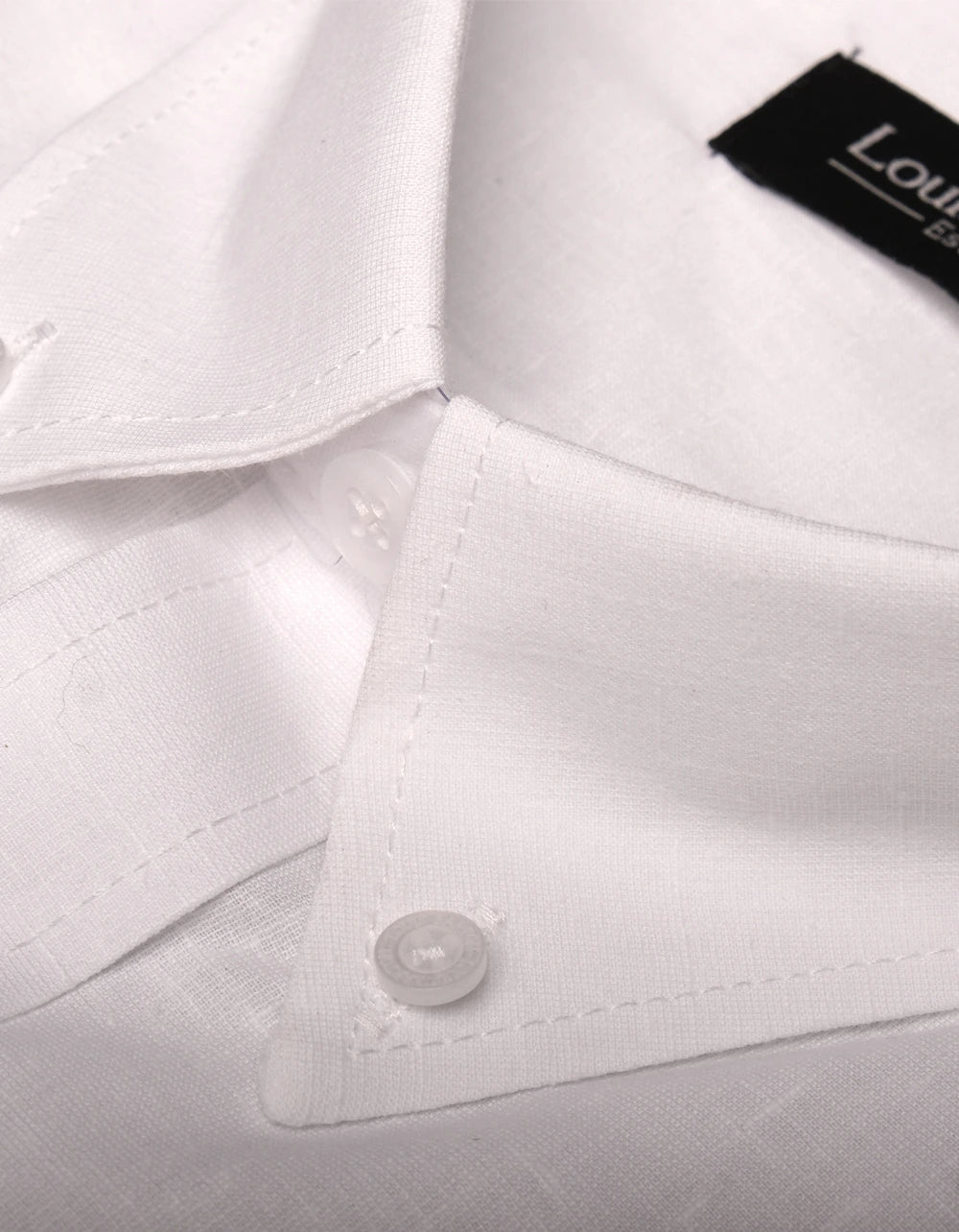 Camisa Manga Corta Blanca Texturizada- Mordería clásica