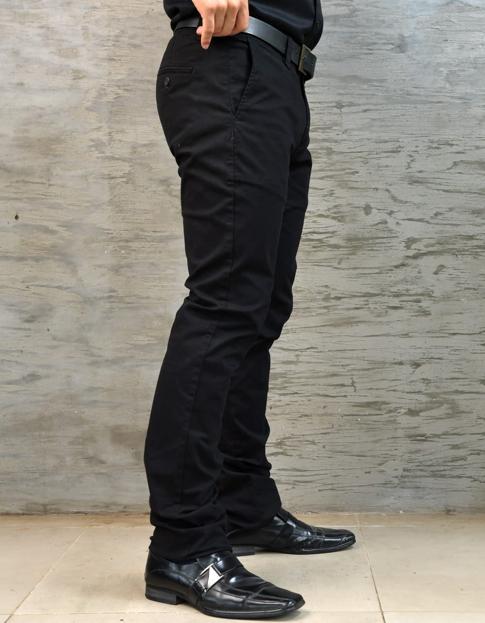 Pantalón Informal Stretch Color Negro