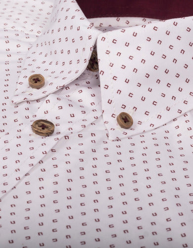 Camisa Manga Larga Miniprint Cuadros Rojos - Moldería informal