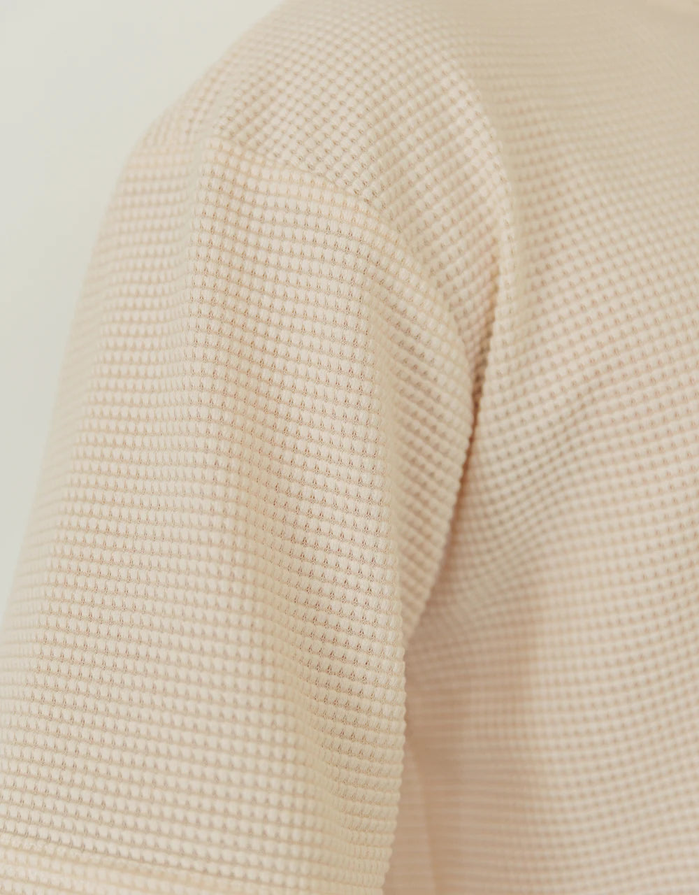 Camiseta Oversize Crema Textura Cuadros