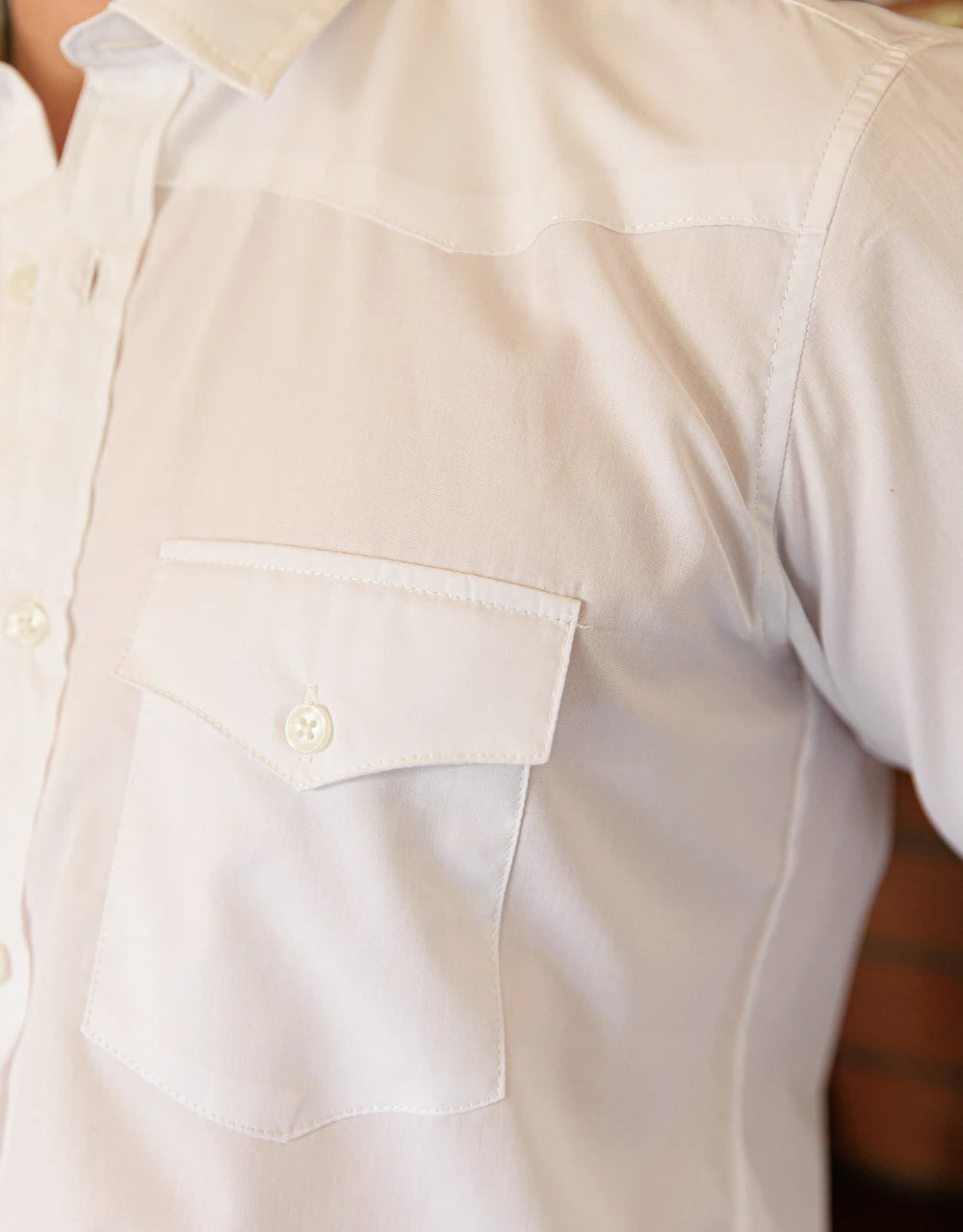 Camisa Texana Blanca - Moldería slim