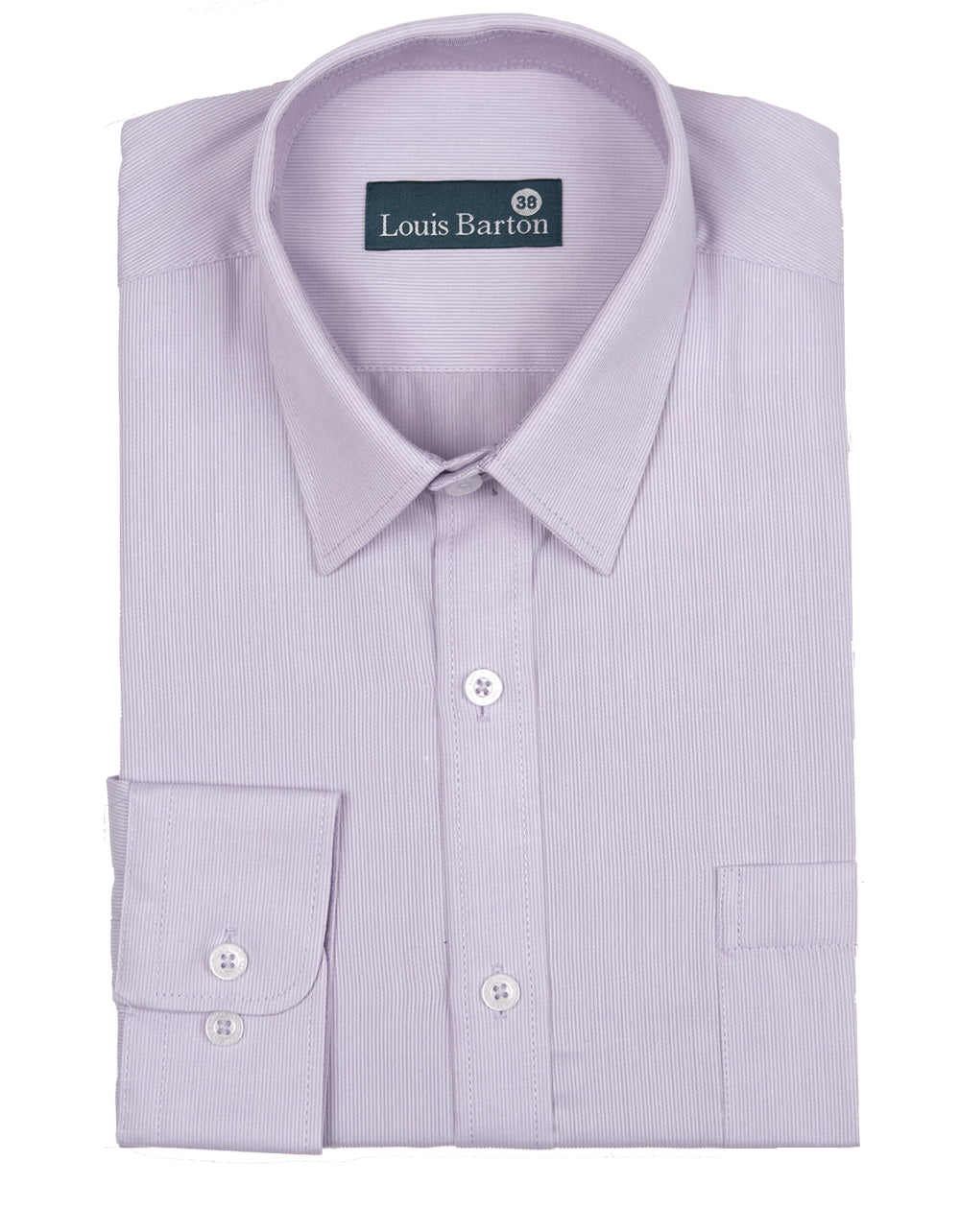 Camisa Manga Larga Lila Rayas Verticales Delgadas - Moldería slim