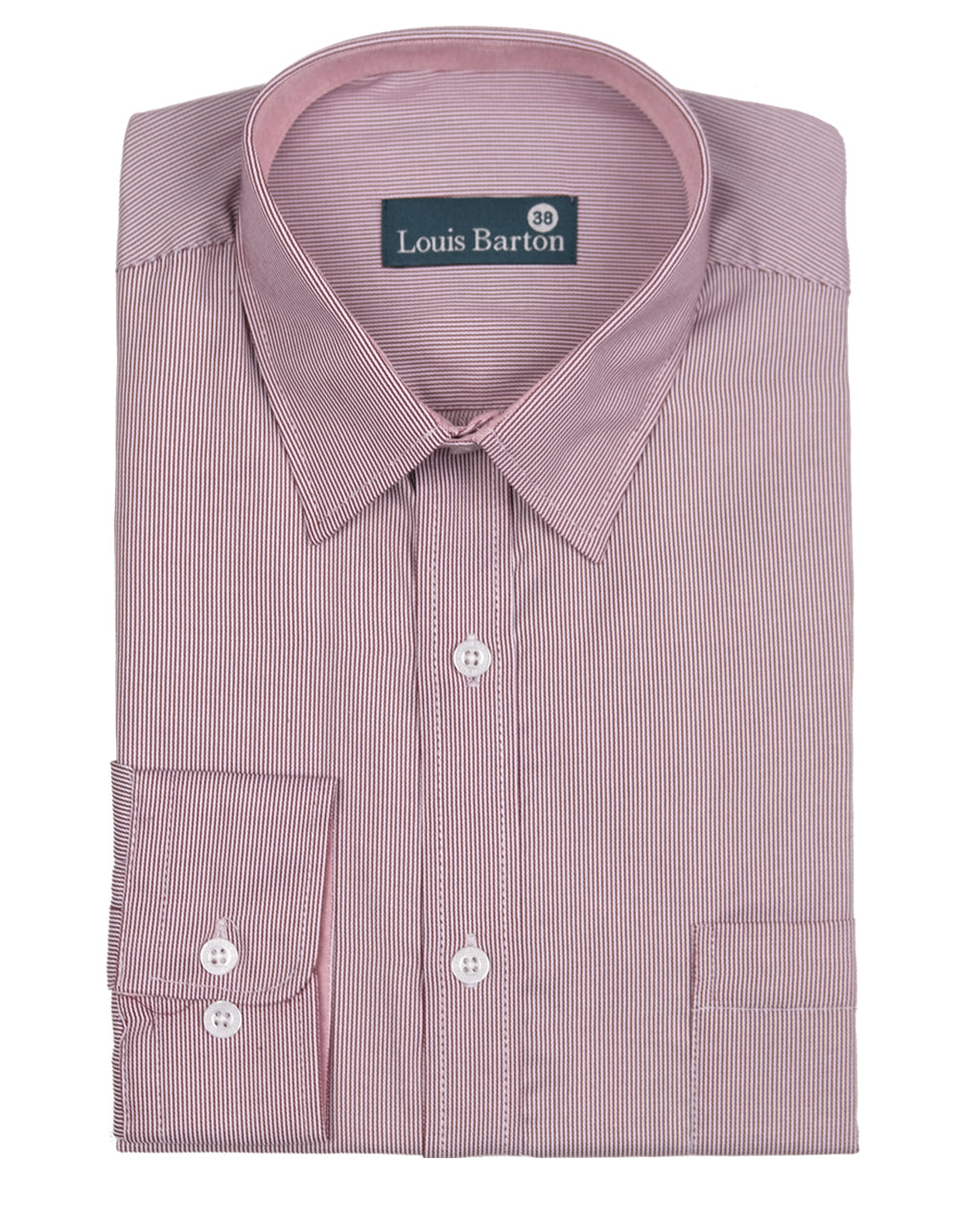 Camisa Manga Larga Rayas Blancas y Rojas - Moldería Clásica