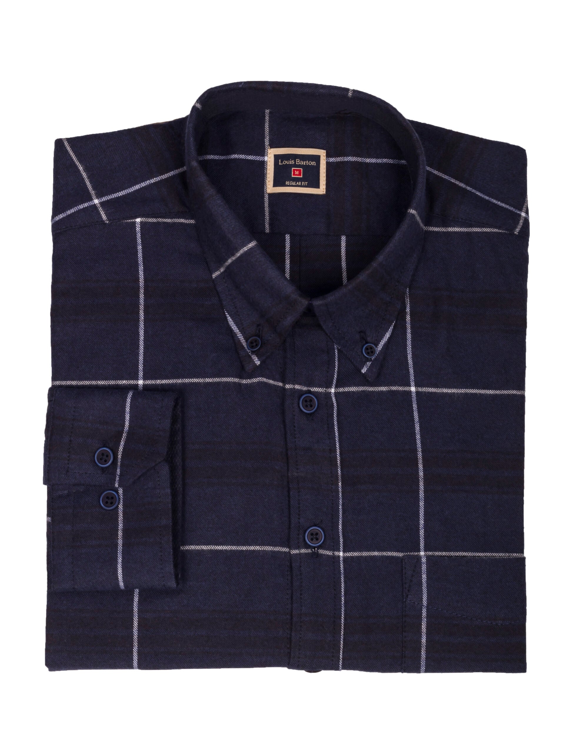 Camisa Manga Larga Leñadora Azul - Moldería informal