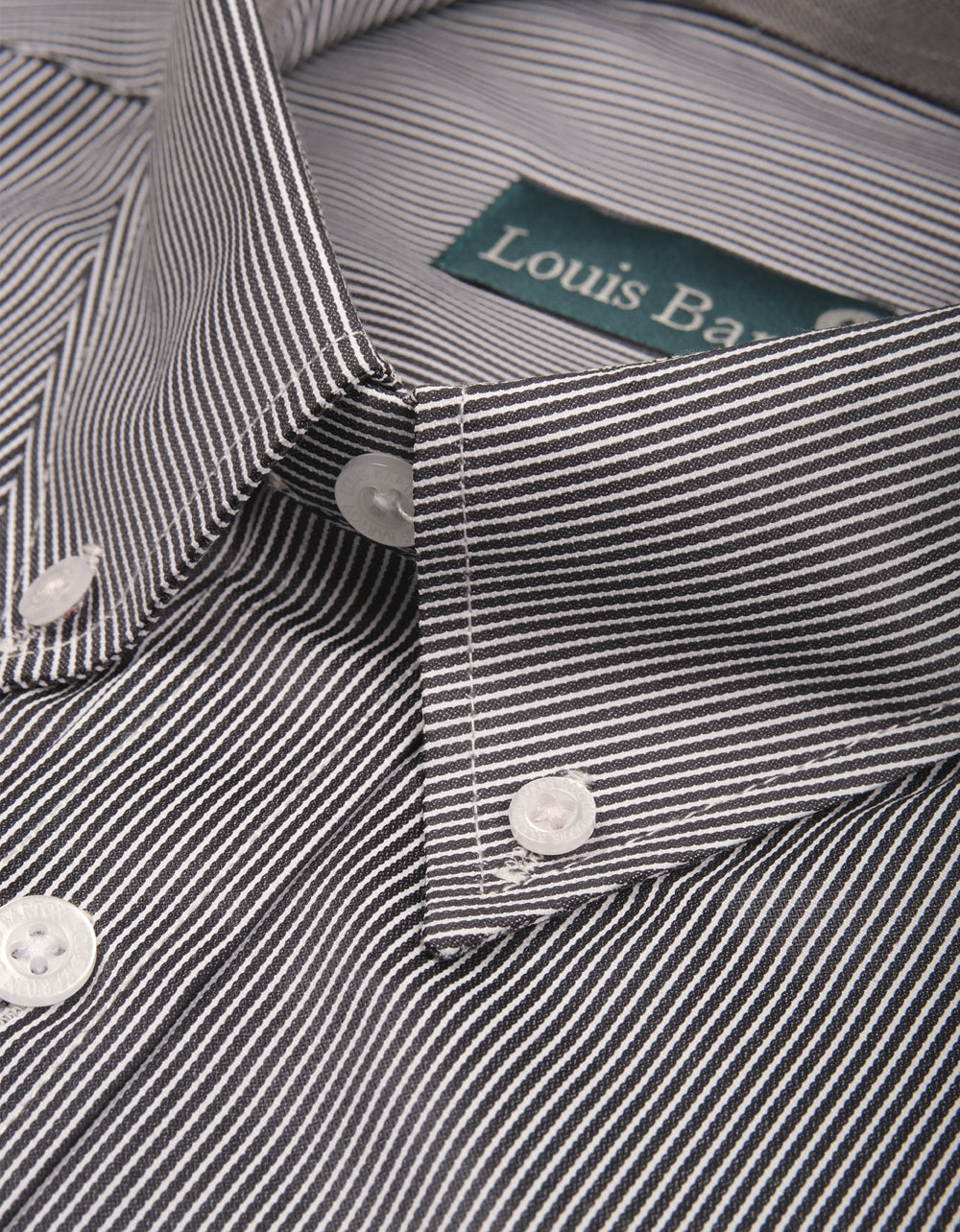 Camisa Manga Larga Rayas Verticales grices - Moldería Clásica
