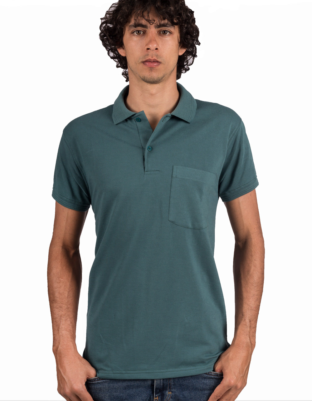 Camiseta Polo Solo Fondo Color Verde