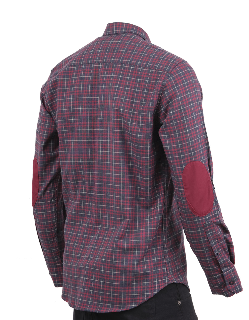 Camisa Manga Larga Cuadros Azules y Rojos - Moldería slim