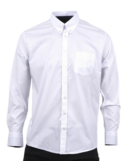 Camisa blanca con puntos azules hot sale